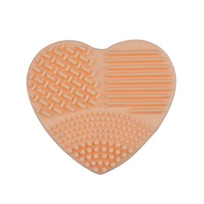 BPA free soft heart shape washing facial cleansing silicone face exfoliate brush