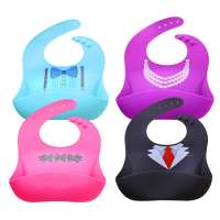 FAMA audit factory Infants gifts BPA free Non-toxic custom silicone baby waterproof bibs